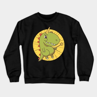 T-Rex unicorn gift idea Crewneck Sweatshirt